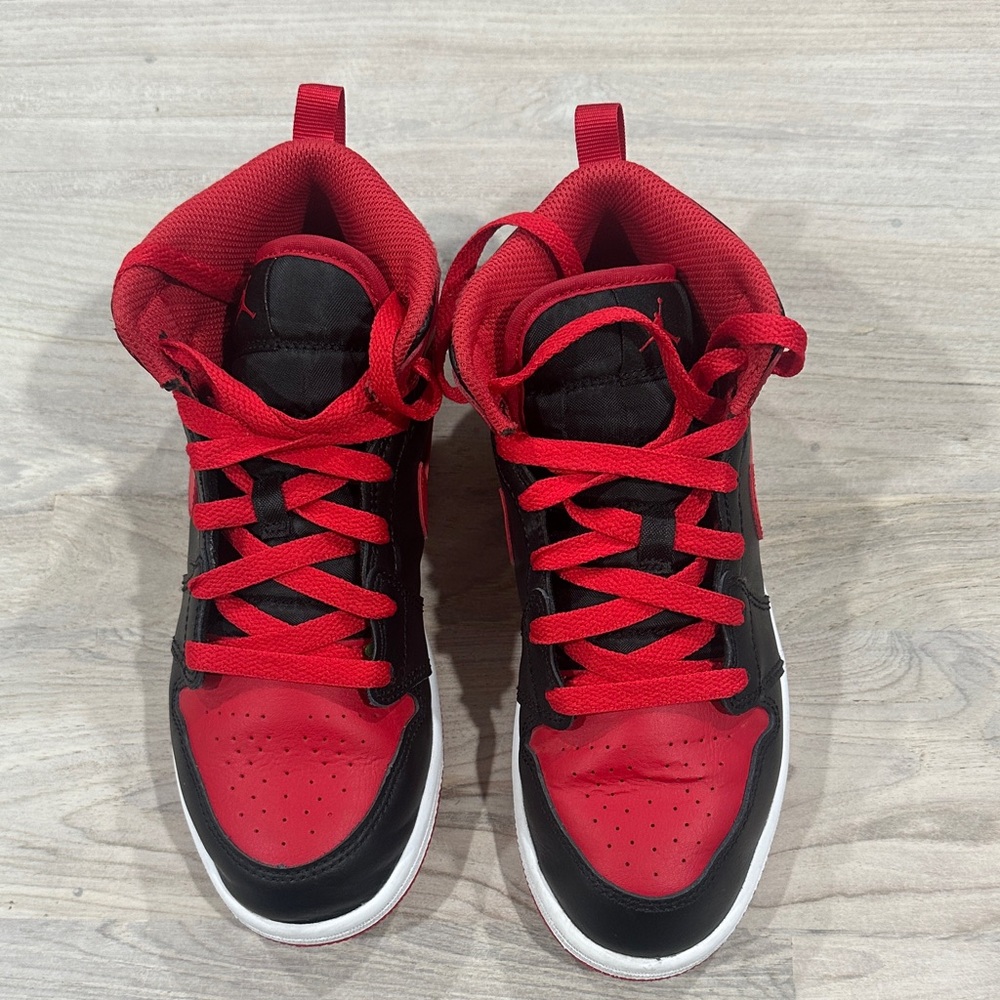 Kids Red and Black High-Top Sneakers - unisex